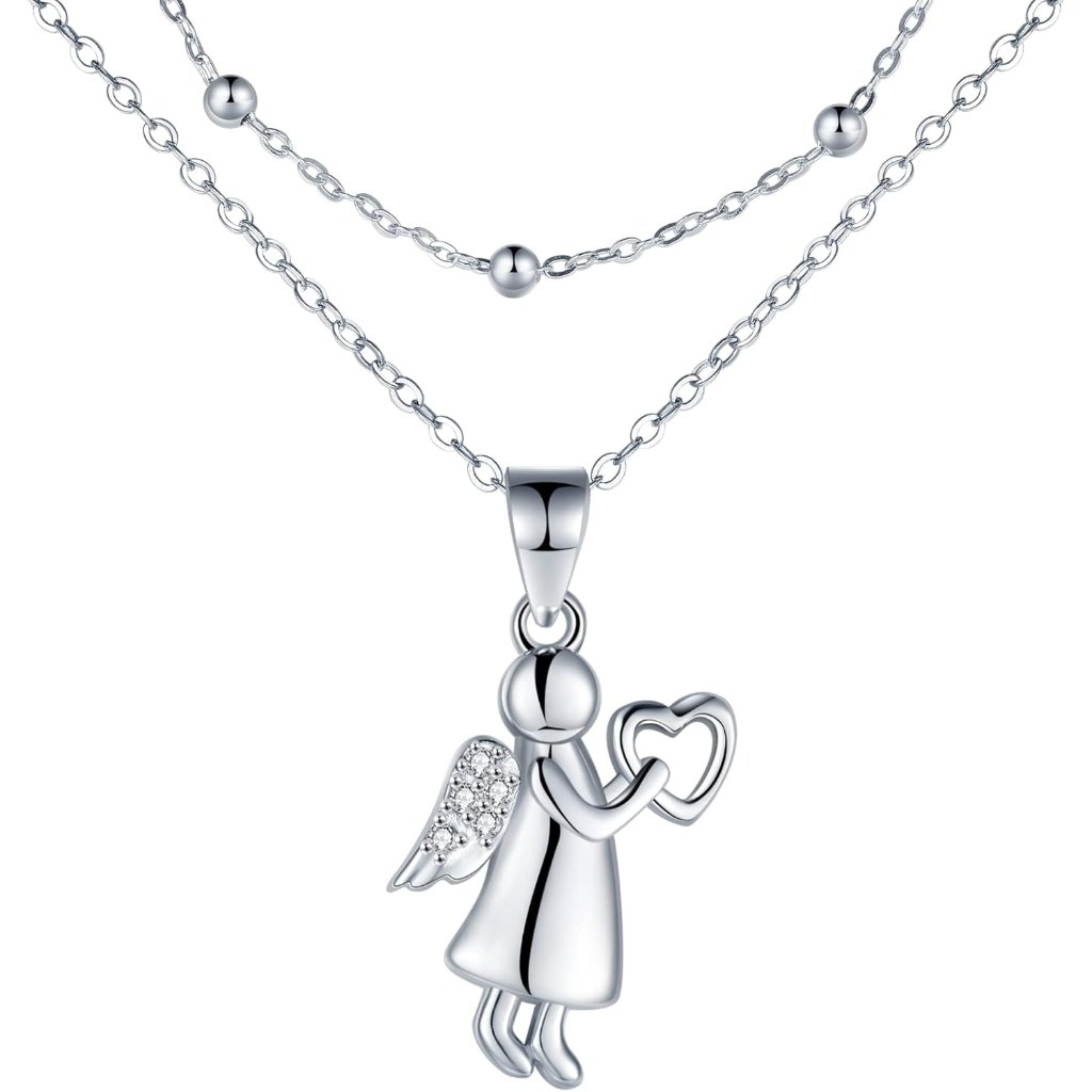 Silver Necklace For Women 925 Sterling Silver Layered Necklace With 3a Cubic Zi